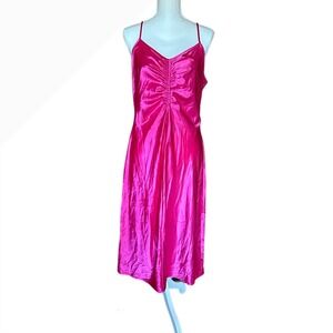 A New Day Stars Above Pink Satin Slip Dress & Robe Set L/M Lounge‎